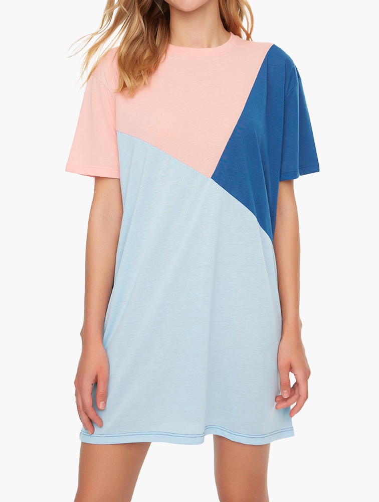 Colour block t shirt dress sales